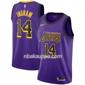 Los Angeles Lakers Brandon Ingram 14 2018-19 Nike City Edition Violetti Pelipaidat Swingman - Miesten